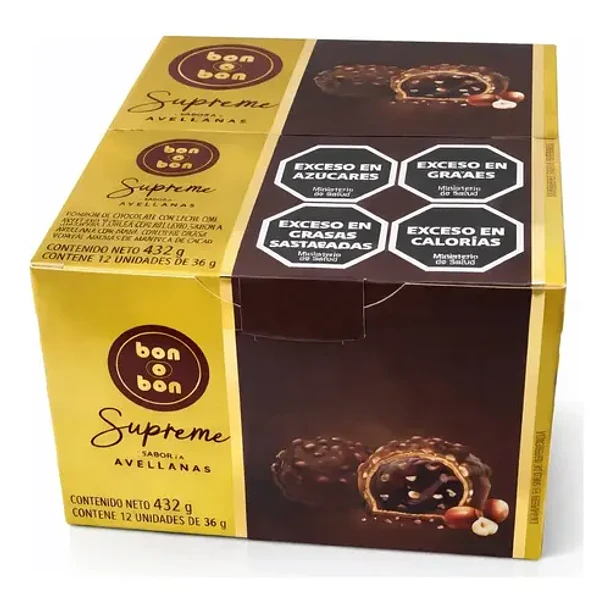 BONOBON SUPREME AVELLANAS 18g.x12u. (12)          