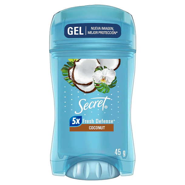 DESODORANTE SECRET GEL COCONUT 45g.  (12)         