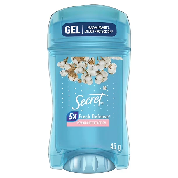 DESODORANTE SECRET GEL POW. PROT. COTTON 45g. (12)