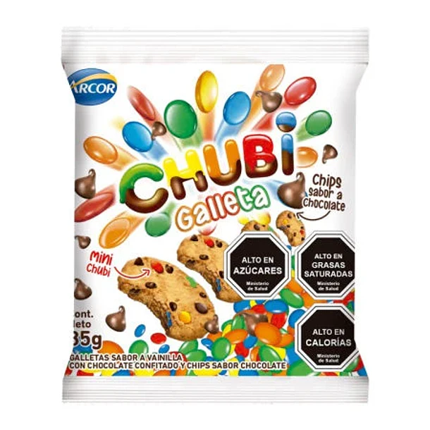 GALLETA MINI CHUBI CHOCOLATE 35grs. (40)          