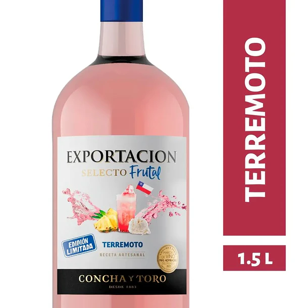 VINO EXPORTACION TERREMOTO BOT. 1.5lts.8°G.L.(Dx6)