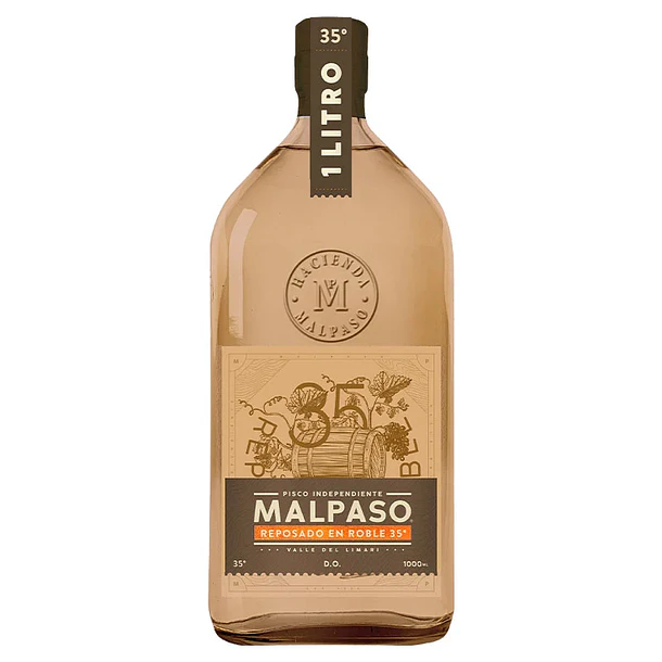 PISCO MALPASO REPOSADO EN ROBLE 1000ml. 35°G.L.(6)