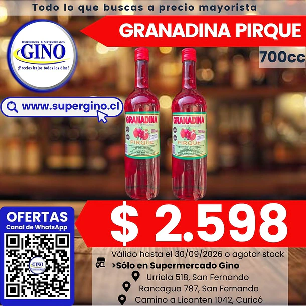 GRANADINA PIRQUE BOTELLA 700cc.  (12)              1