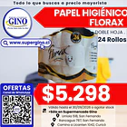 PAPEL HIG. FLORAX DOBLE HOJA x 24un.               1