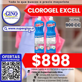 CLORO GEL EXCELL TRAD. FLORAL 900cc.(12) (P 45)