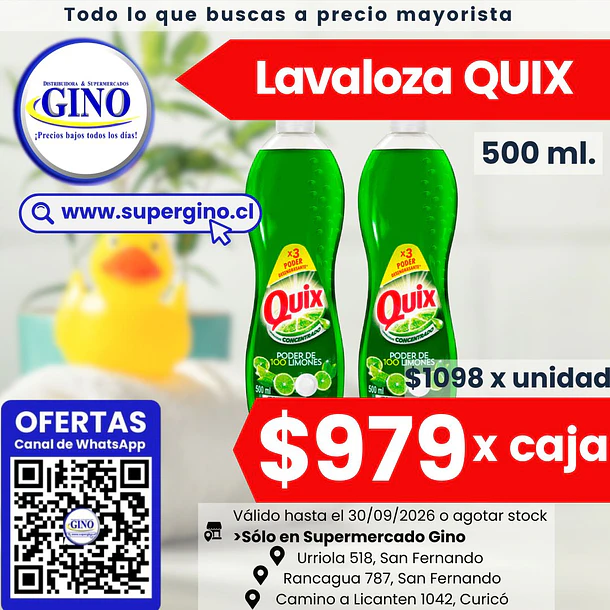LAVALOZA QUIX VERDE 500ml.   (15)   (P 64)         1