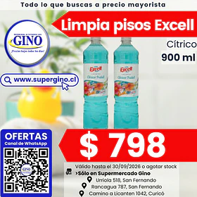 LIMPIAPISOS EXCELL CITRICO  900cc (12) (P45)      
