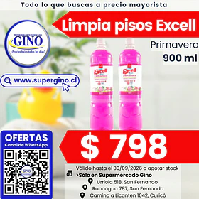 LIMPIAPISOS EXCELL PRIMAVERA 900cc. (12) (P 45)
