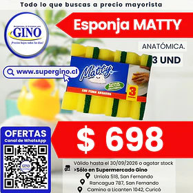 ESPONJA ANATOMICA MATTY x 3un. (240)              