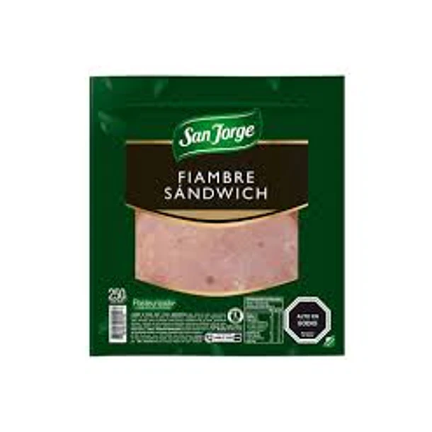 FIAMBRE JAMON SANDWICH SAN JORGE 250grs. (12)