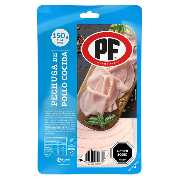 PECHUGA POLLO COCIDA PF 150grs.  (12)