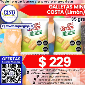 GALLETA MINI LIMON COSTA 35grs.   (30)