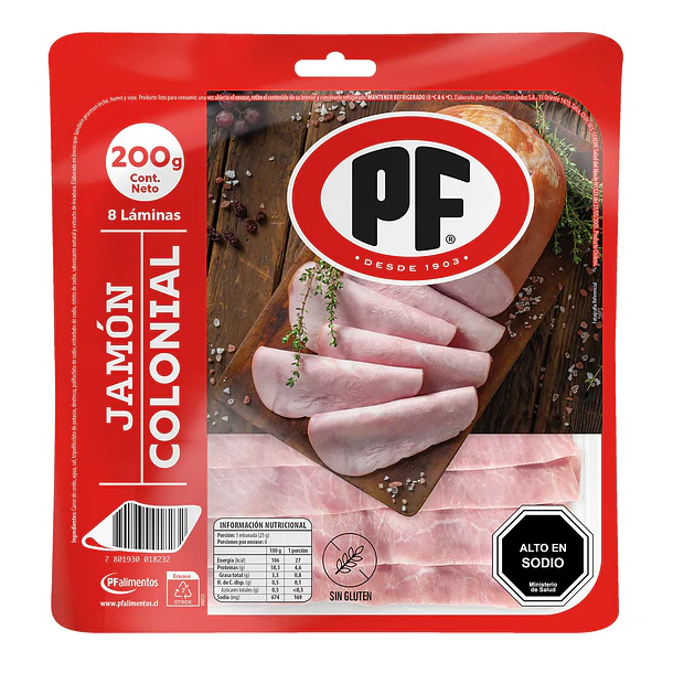 JAMON COLONIAL PF 200grs.  (15)