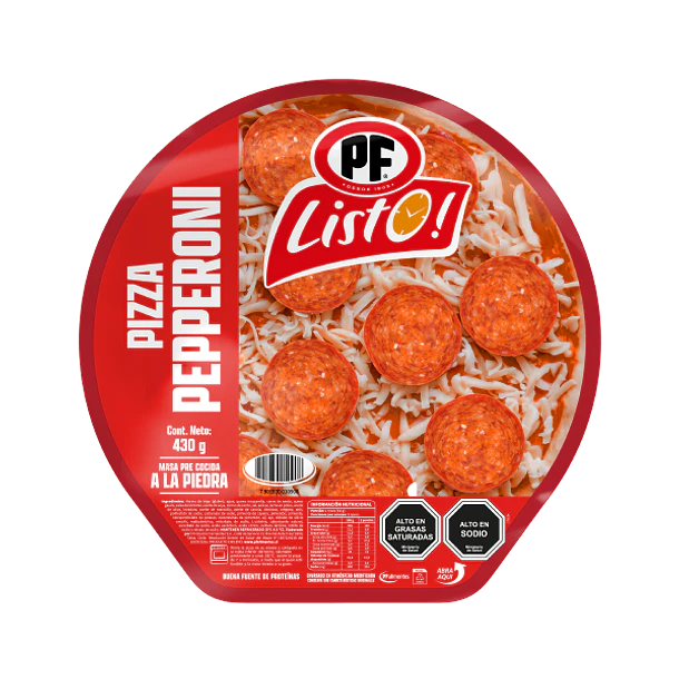 PIZZA PEPPERONI LISTO PF 430grs.   (6)