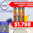 INSECTICIDA TANAX CASA JARDIN 390cc. (12)          1