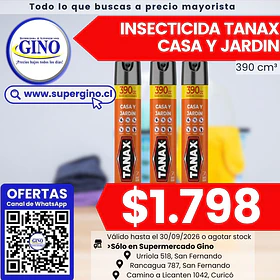 INSECTICIDA TANAX CASA JARDIN 390cc. (12)         