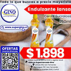 ENDULZANTE IANSA CERO K SUCRALOSA 250ml.(16)       1