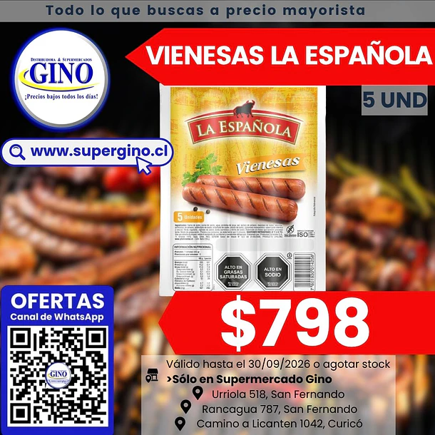 VIENESAS LA ESPAÑOLA 225grs. (24) 1