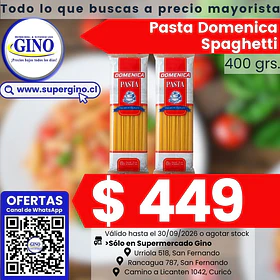 DOMENICA  SPAGUETTI 400grs.   (20)                