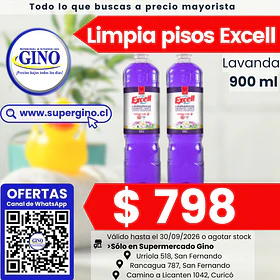 LIMPIAPISOS EXCELL LAVANDA 900cc  (12) (P 45)     