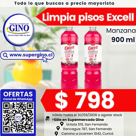 LIMPIAPISOS EXCELL MANZANA 900cc. (12) (P 45)     