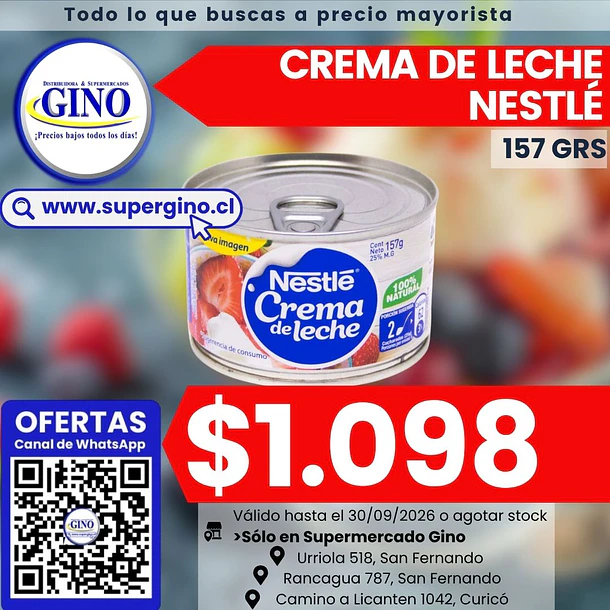 CREMA NESTLE TARRO 157grs.    (48)                 1