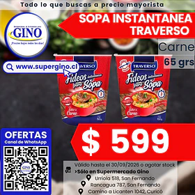 SOPA INST.SABOR CARNE TRAVERSO POTE 65grs. (12)   