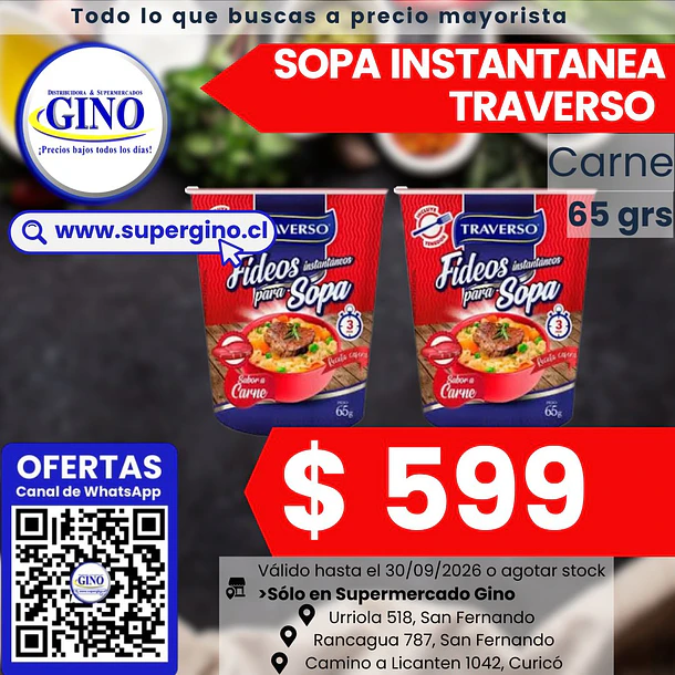 SOPA INST.SABOR CARNE TRAVERSO POTE 65grs. (12)    1