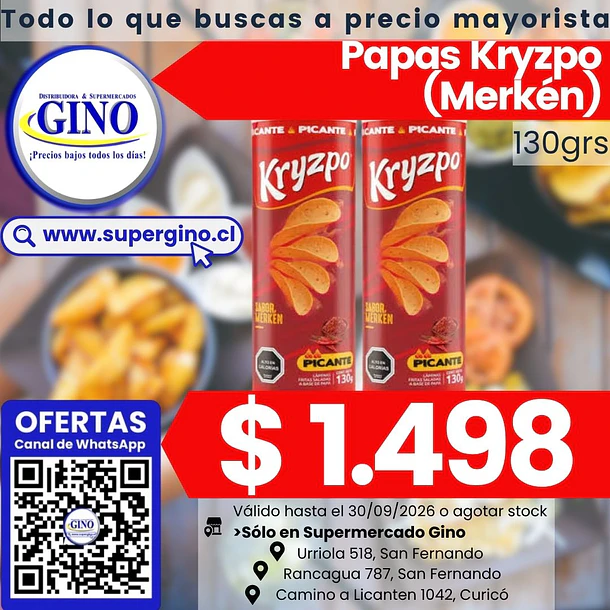 PAPAS KRYZPO MERKEN 130grs. (14) (P.60) 1