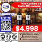 VINO CASILLERO RESER.BOT.CARMENE.750cc.13.5ºG.L(12 1