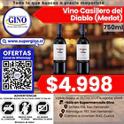 VINO CASILLERO RESER.BOT.MERLOT 750cc.13.5ºG.L(12  1