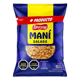 MANI SALADO EVERCRISP 160grs.  (45)               