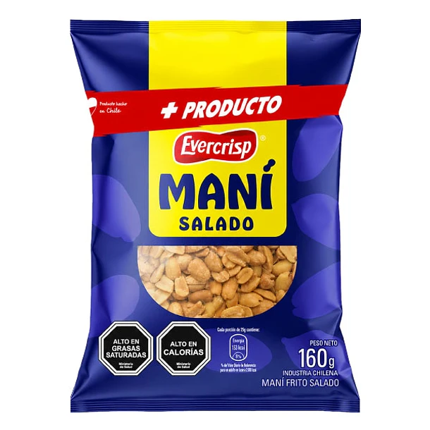 MANI SALADO EVERCRISP 160grs.  (45)               