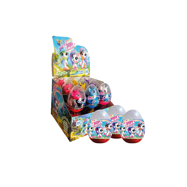 HUEVO TOY BABY UNICORNIO 20g. (DISPLAY x 18u) (6) 