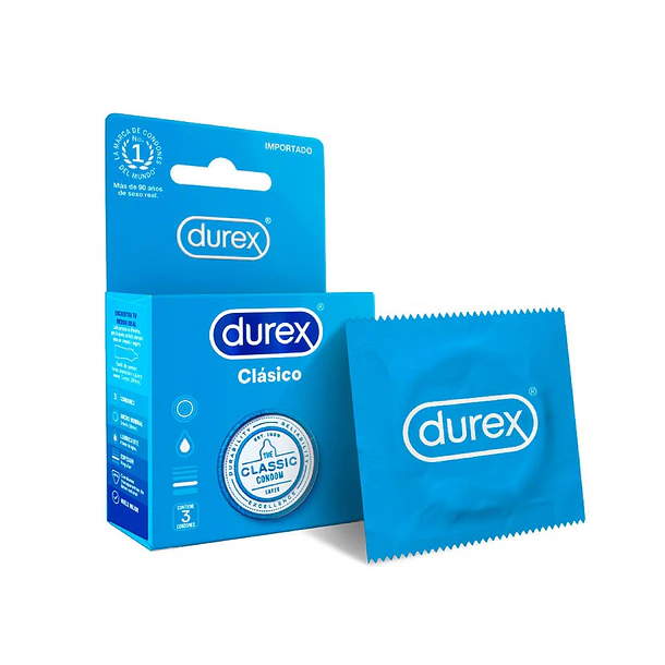 DUREX CONDONES CLASICO x 3un.    (6)  (24)