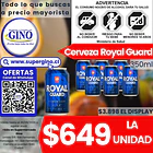CERVEZA ROYAL GUARD LATA 350cc.x 6u.5°G.L.(4)      1