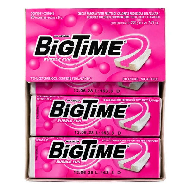 CHICLE BIGTIME BUBBLE FUN x 20un.  (12)           