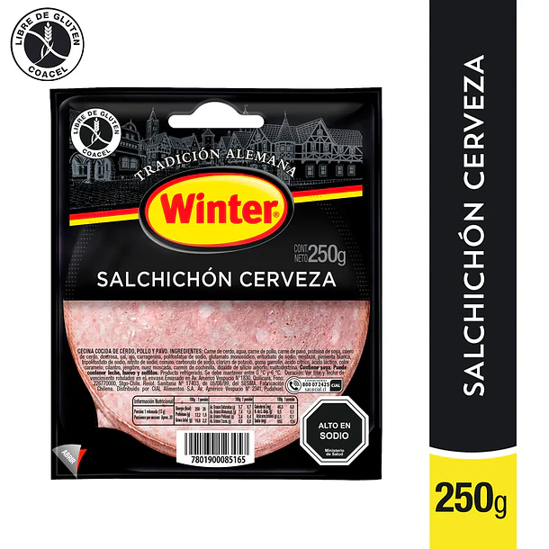 SALCHICHON CERVEZA WINTER 250grs.  (12)