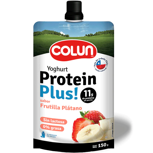 YOGHURT COLUN PROTEIN SQUEEZE FRUT/PLATA 150g.    
