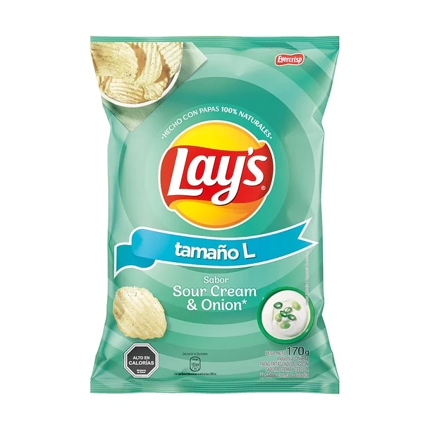 PAPAS LAYS CREMA CEBOLLA 170grs.   (13)           