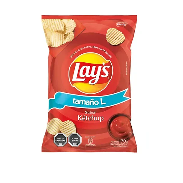 PAPAS LAYS KETCHUP 170grs.    (13)                