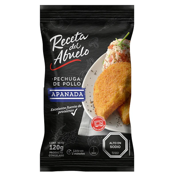 PECHUGA DE POLLO APANADA RECETA ABUELO 120g (26)  