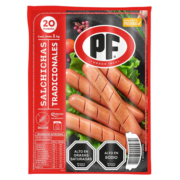 SALCHICHA TRADICIONAL PF 1 KILO  (6)