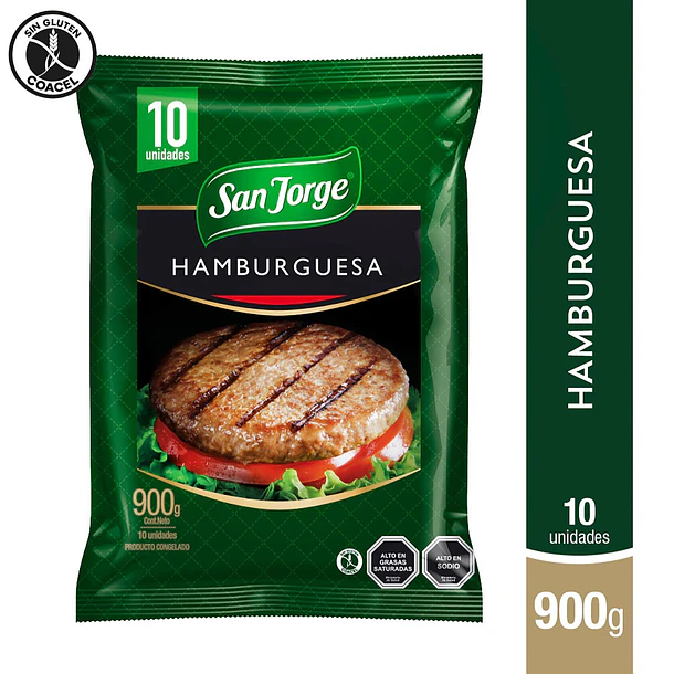BOLSA HAMBURGUESA SAN JORGE (10x90grs.)