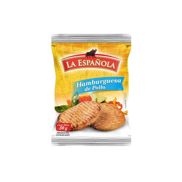 HAMBURGUESA LA ESPAÑOLA POLLO 50grs.  (72)
