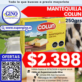 MANTEQUILLA COLUN 250grs.UNIDAD