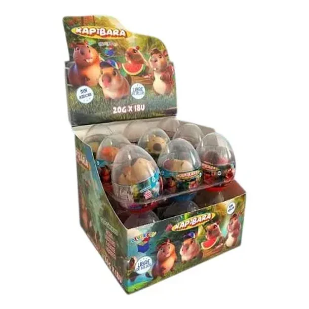 HUEVO TOY KAPIBARA 20grs. (DP.x 18u.)  (6)        