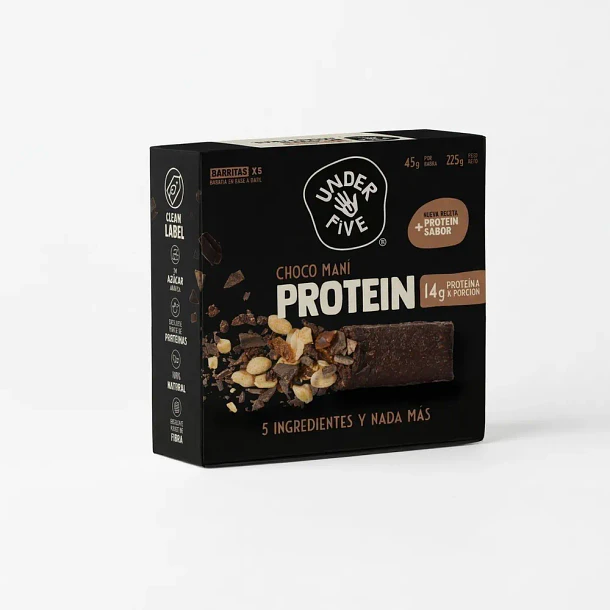 BARRA PROTEIN UNDER FIVE CACAO/MANI 45g.x5u.(20)  