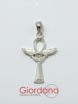 Colgante de Ankh con alas y ojo de Horus 