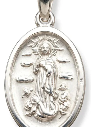 Medalla Virgen Inmaculada Concepción Plata Genuina Ley 925